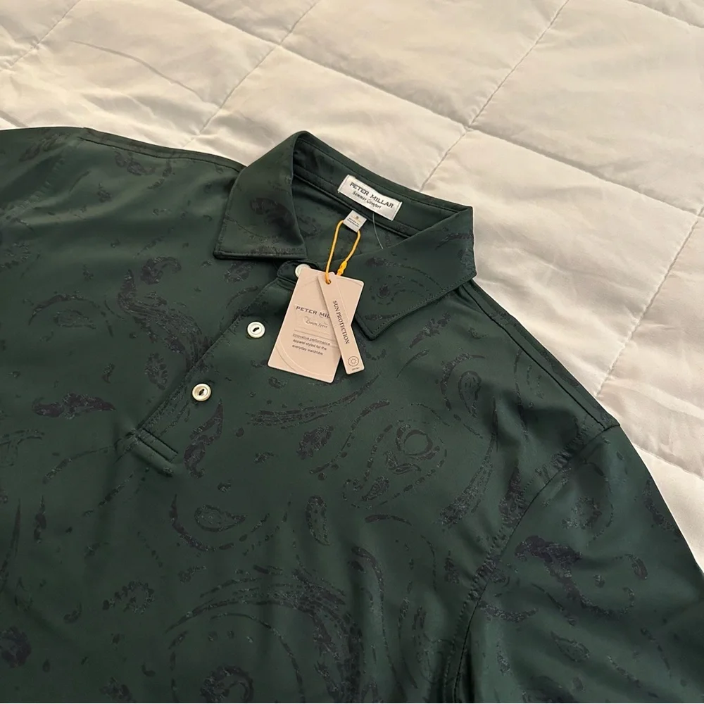 Peter Millar Summer Comfort Golf Polo | Men’s Small | $110 | Green | NEW